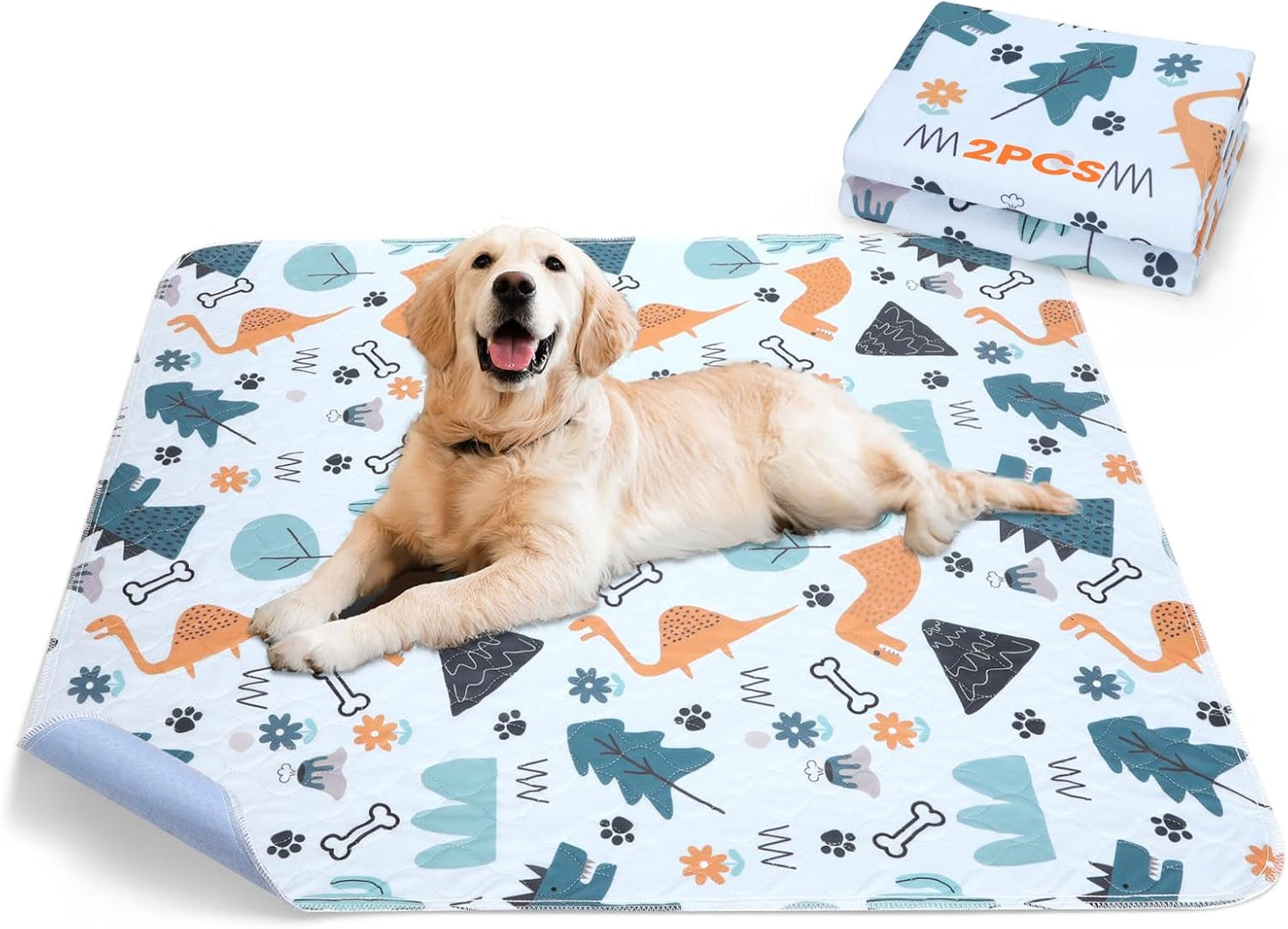 FURTIME Washable Pee Pads for Dogs - Super Absorbent & Reusable