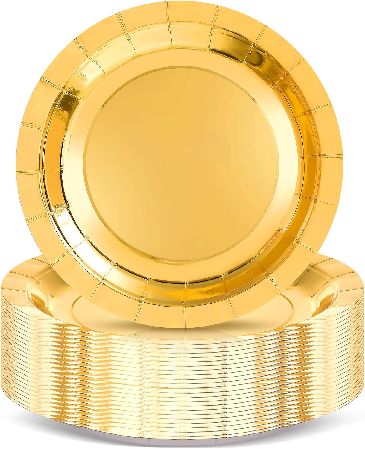 48 Pcs Heavy Duty Gold Charger Plates - Elegant Dining Essential