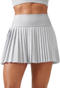 High Waisted Pleated Tennis Skirt with Pockets - Tummy Control Skirts