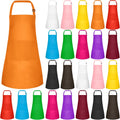 Kids Apron Bulk 24 Pack Adjustable Kids Aprons with 2 Pockets