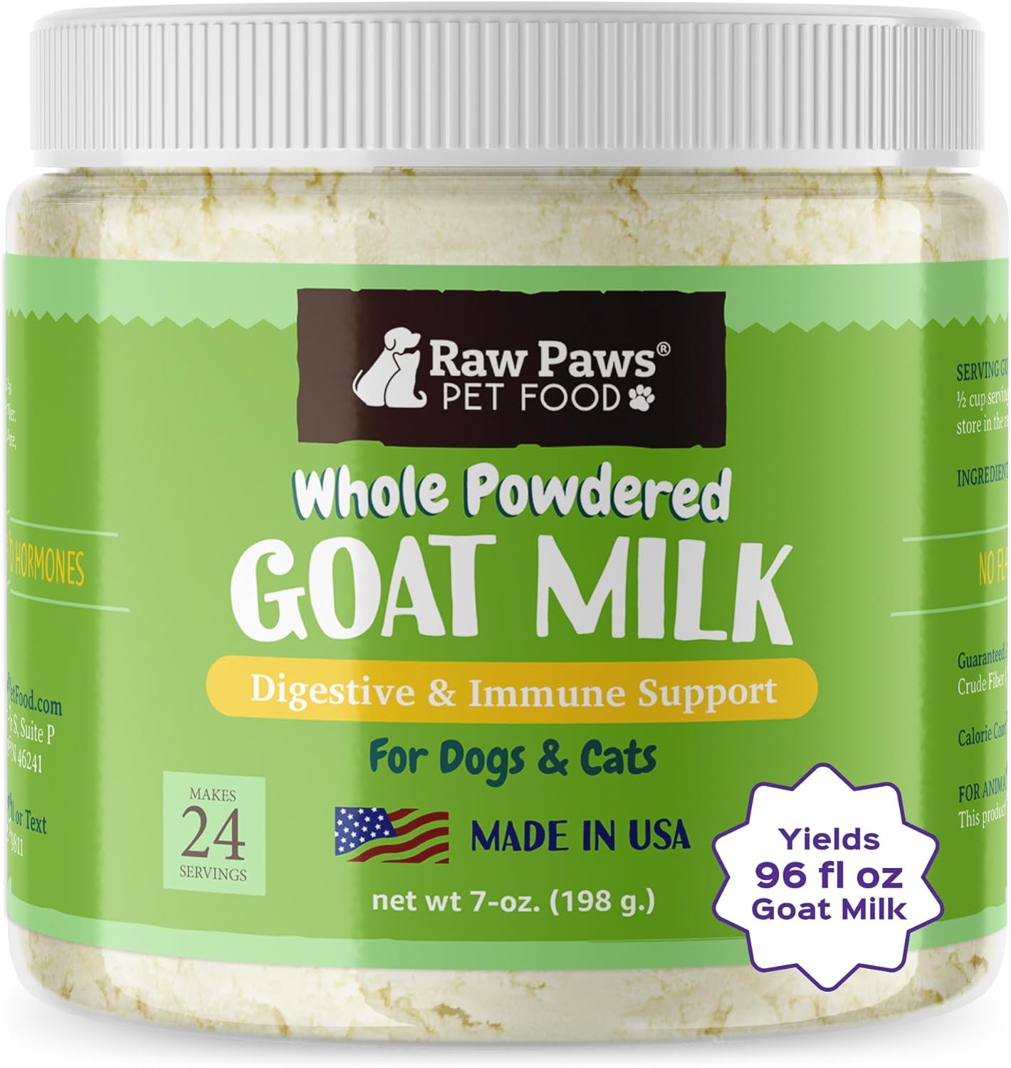 Raw Paws Goat Milk Powder for Dogs and Cats - Nutritional Boost
