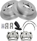 TRQ Rear Brake Pad & Rotor Kit Ceramic Compatible with 2009-2013