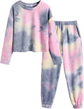 Arshiner Girls Tie Dye Sweatsuits Set for Kids Ages 5-14 Y