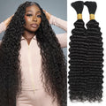 Human Braiding Hair for Boho Braids 26 in Deep Wave - Natural Wet Look