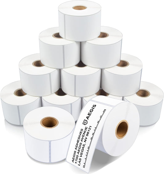 2 X 4 Direct Thermal Labels for Shipping & Postage - 12 Rolls