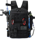 1000D Small Fishing Backpack with Flag - Compact Water-Resist Bag