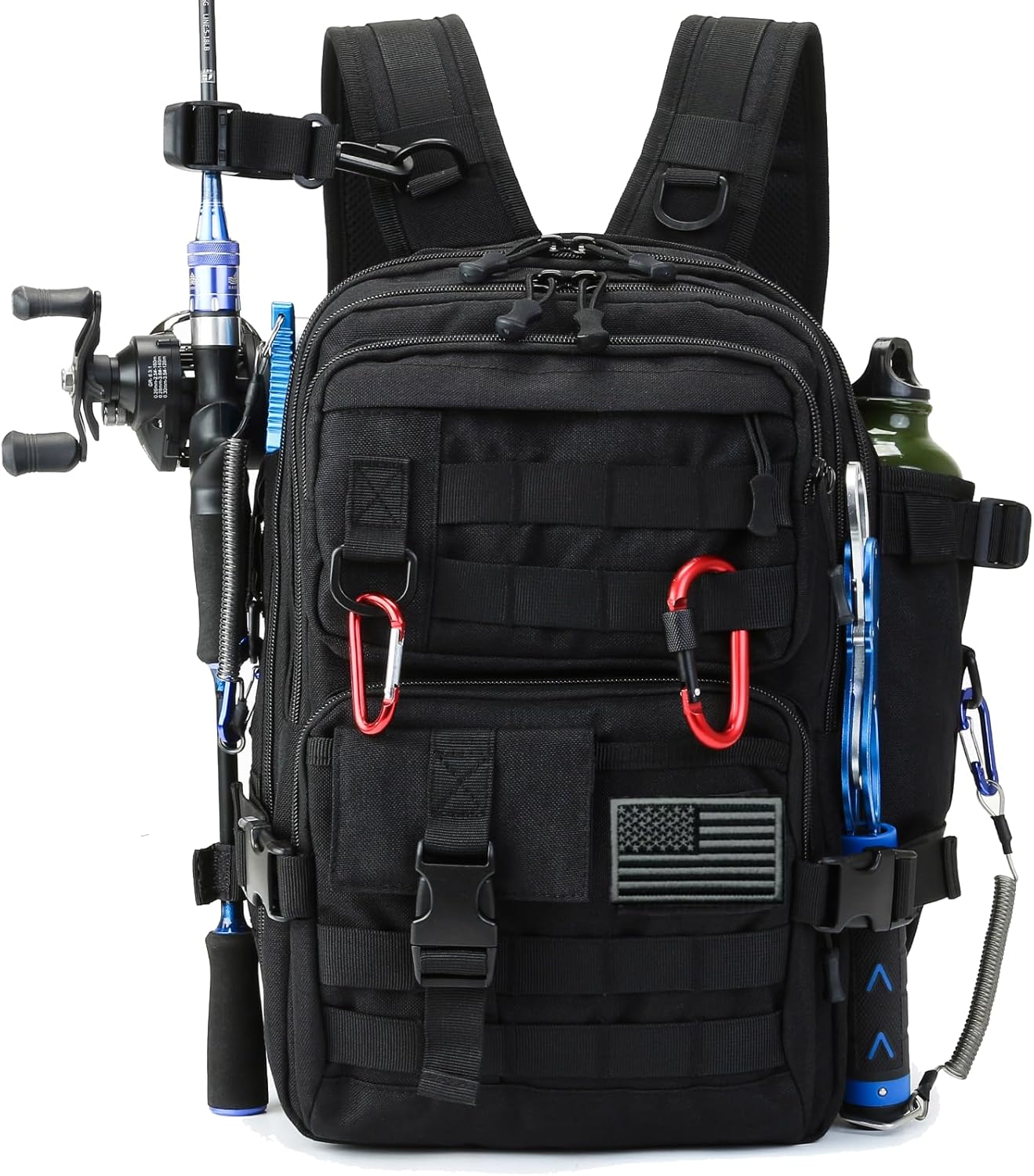 Water-Resistant Fishing Backpack with Rod Holder - Hevio