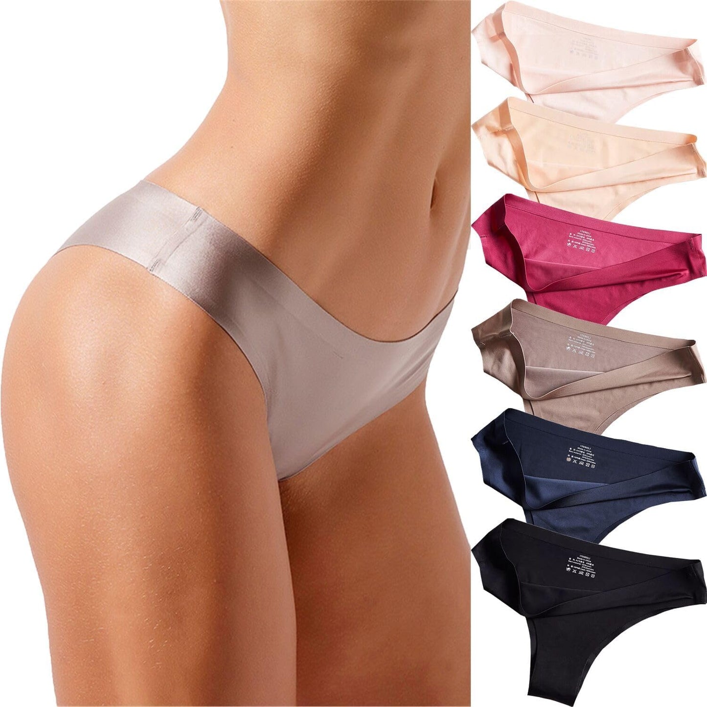 Satin Hipsters: Seamless Cheeky Underwear by VISSAY