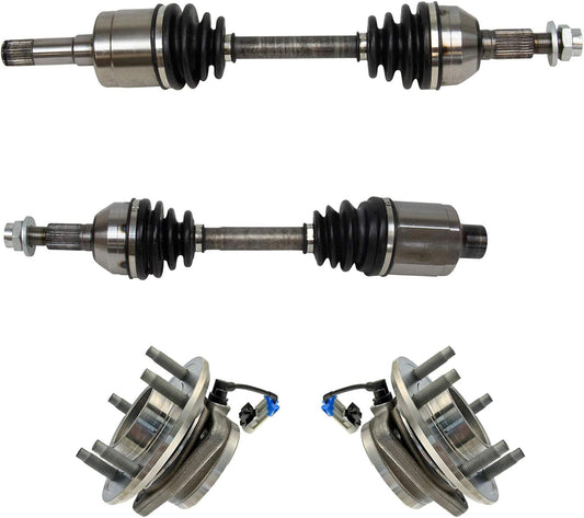 TRQ Front Drivetrain Kit CV Axle Shaft Assembly for Equinox