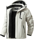 Men's Ski Jacket Warm Winter Snow Coat Waterproof Hooded - For Hiking