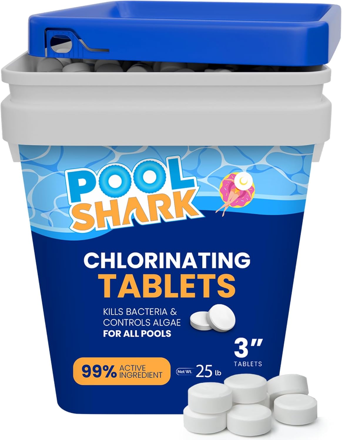 Pool Shark 3-Inch Chlorine Tablets for All Pool Types and Sizes