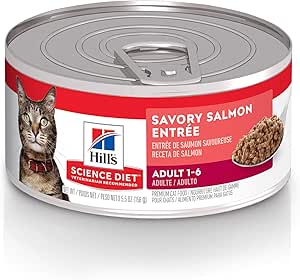 Hill's Science Diet Wet Cat Food, Savory Salmon Recipe, 24 Pack