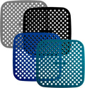 Silicone Air Fryer Liners Square 8.5in 4 Pack - Reusable, Easy Clean