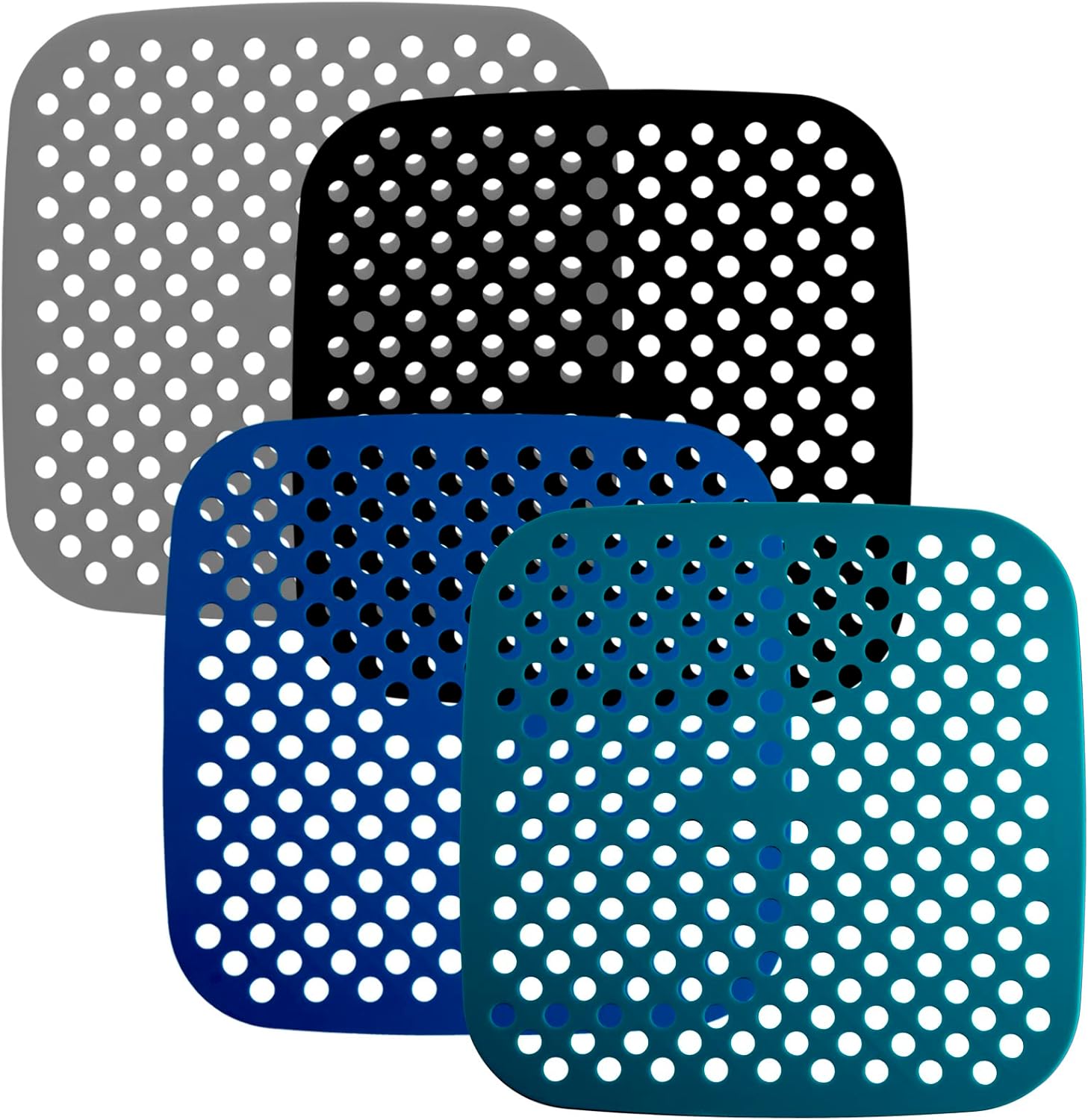 Non-Stick Reusable Air Fryer Liners - Easy Clean 4 Pack