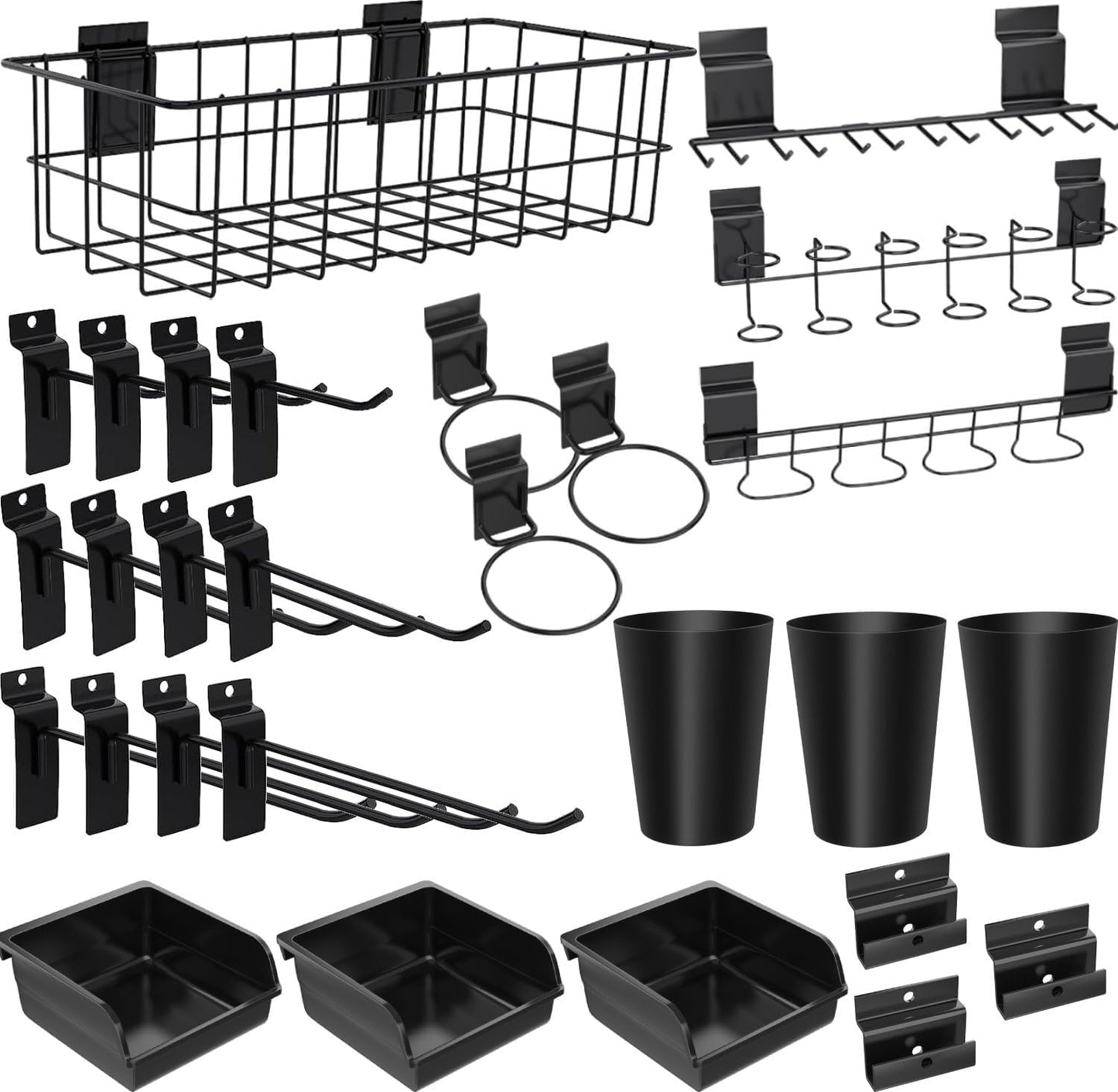 28 Pieces Slatwall Accessories Organizer Kit for Tools Storage