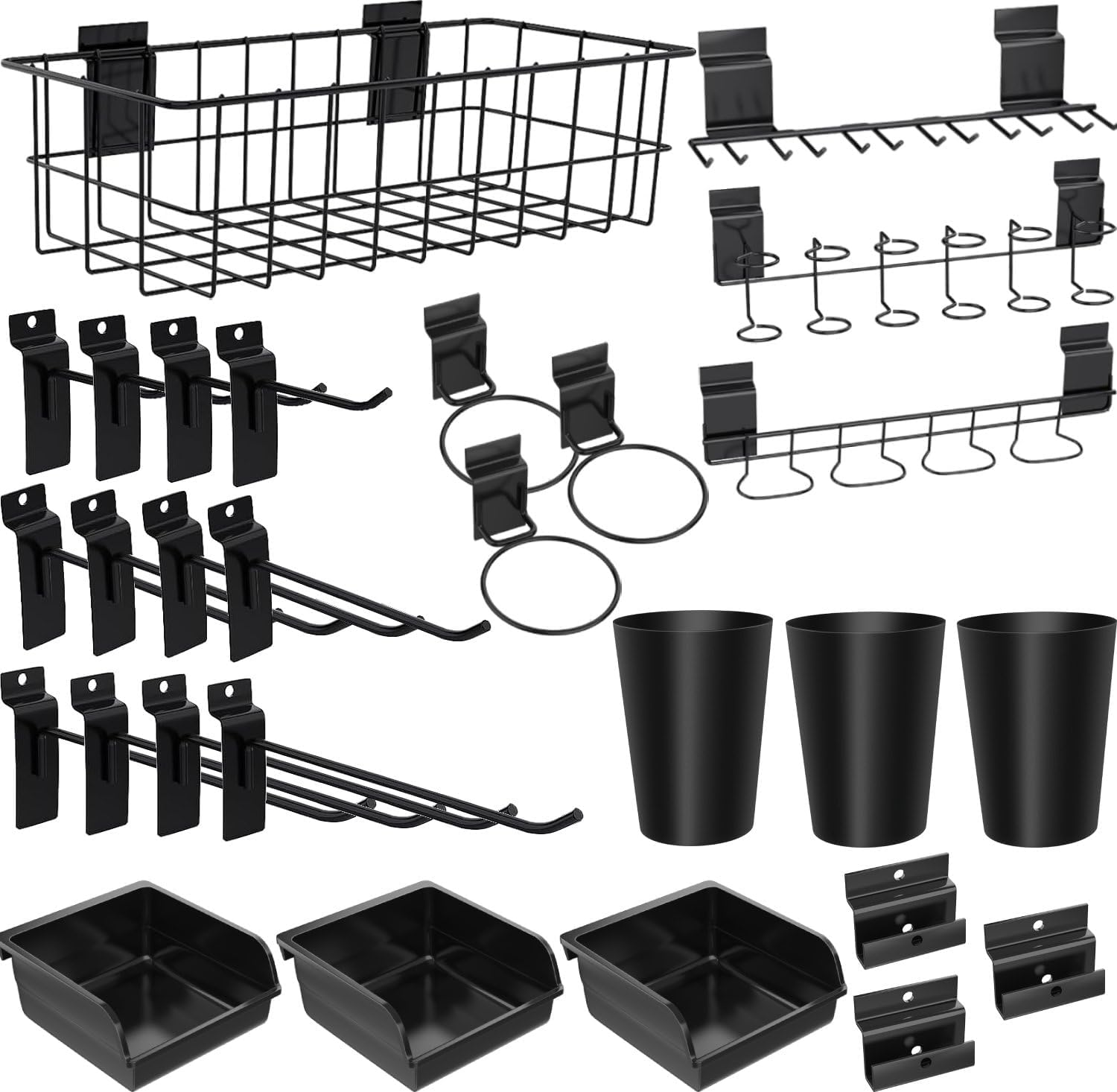 28 Pieces Slatwall Accessories Organizer Kit for Tools Storage
