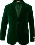 Big Boys' Velvet Blazer - Notch Lapel Dress Jacket for Events