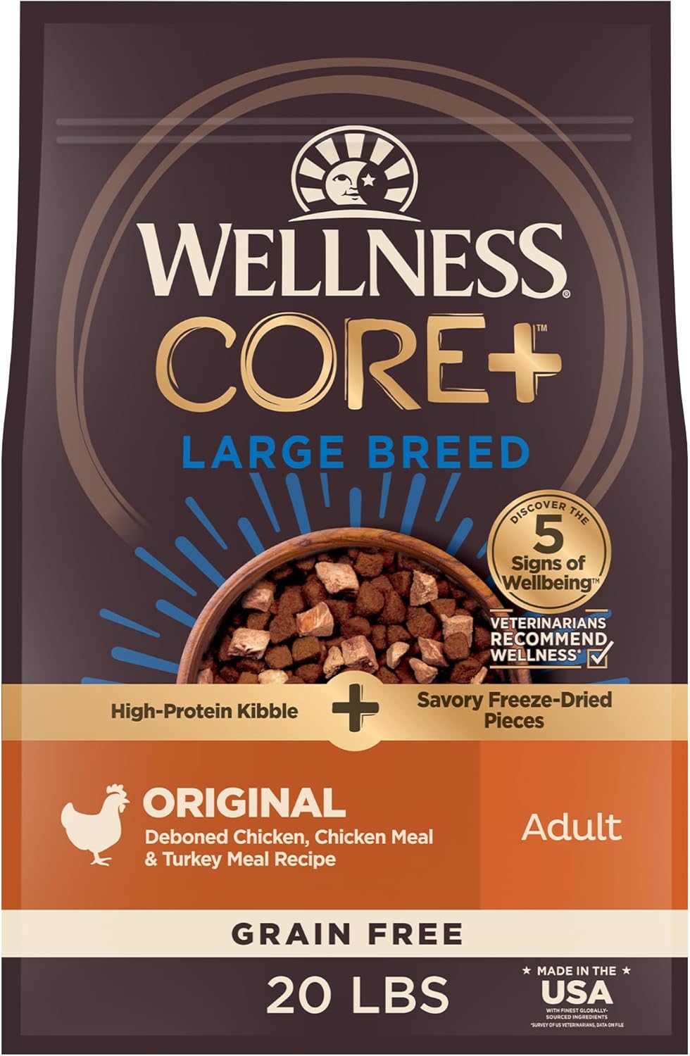 Wellness CORE+ Dry Dog Food for Large Breeds with Grains