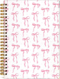 Coquette Pink Bow Notebook Journal - Preppy Aesthetic Hardcover