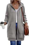 Zeagoo Women's Long Zip Up Hoodie Tunic - Cozy All-Day Layer