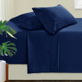 Navy Blue King Size Deep Pocket Sheets - 4 Piece Luxury Set