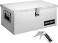 ARKSEN 20 in Heavy Duty Aluminum Diamond Plate Tool Box - Secure