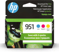 HP 951 Cyan Magenta Yellow Ink Cartridges (3 Pack) - Reliable Everyday