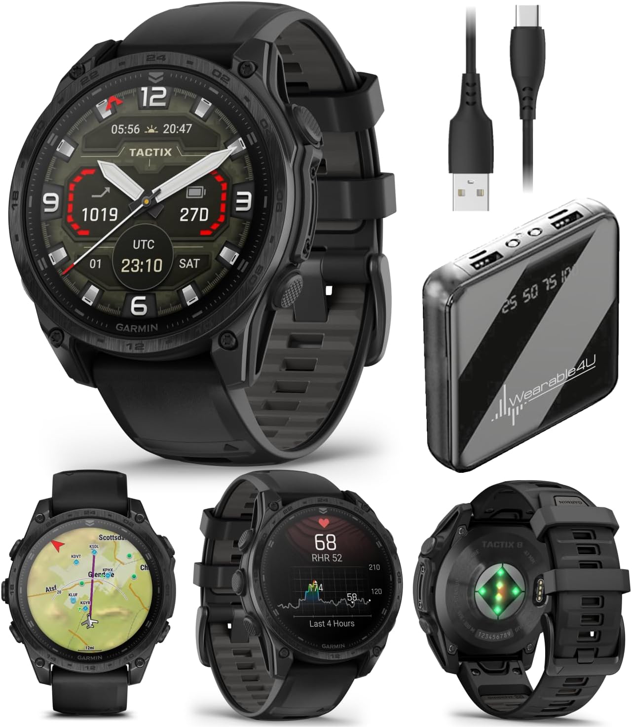 Garmin Tactix 8 AMOLED Titanium Smartwatch | Tactical GPS