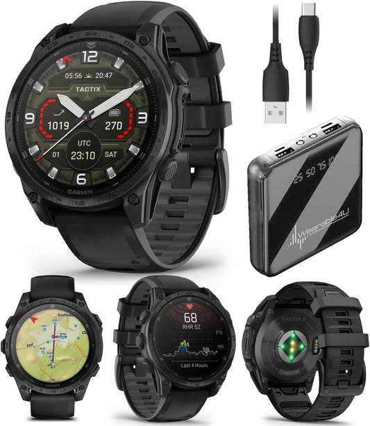Garmin Tactix 8 AMOLED Titanium Smartwatch | Tactical GPS