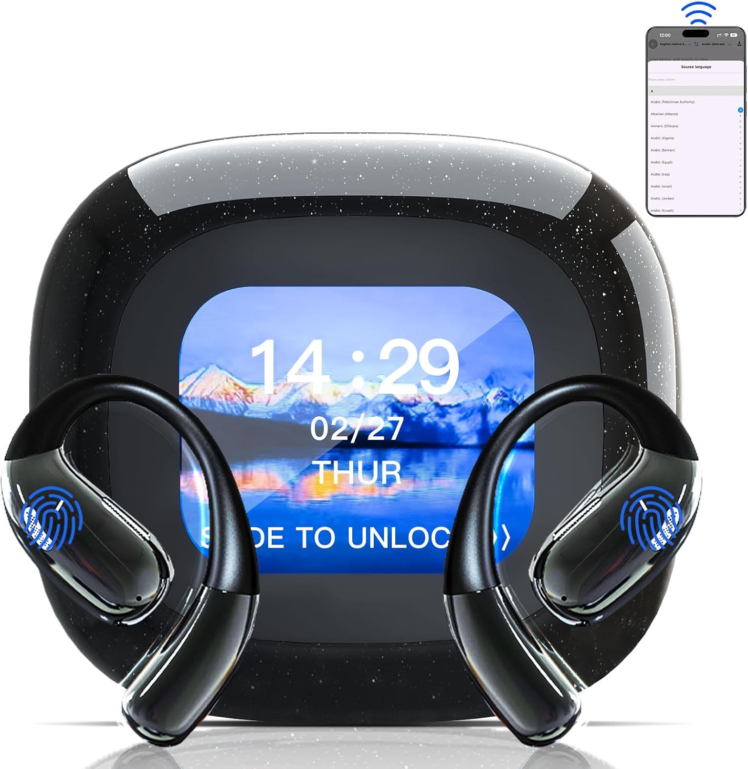 YOCIECO AI Translator Earbuds - 144 Languages, 2-Year Subscription