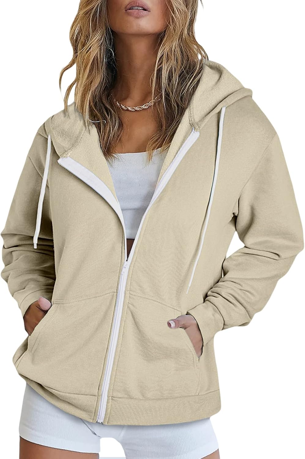 Dokotoo Full Zip Hoodie - Cozy Pockets & Long Sleeve