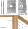 1/8ft Cable Railing Hardware Kit 100 Pack CK17 - Clean T316 Finish