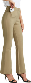 Women's Bootcut Yoga Dress Pants with Elastic Waist - 28-33 in