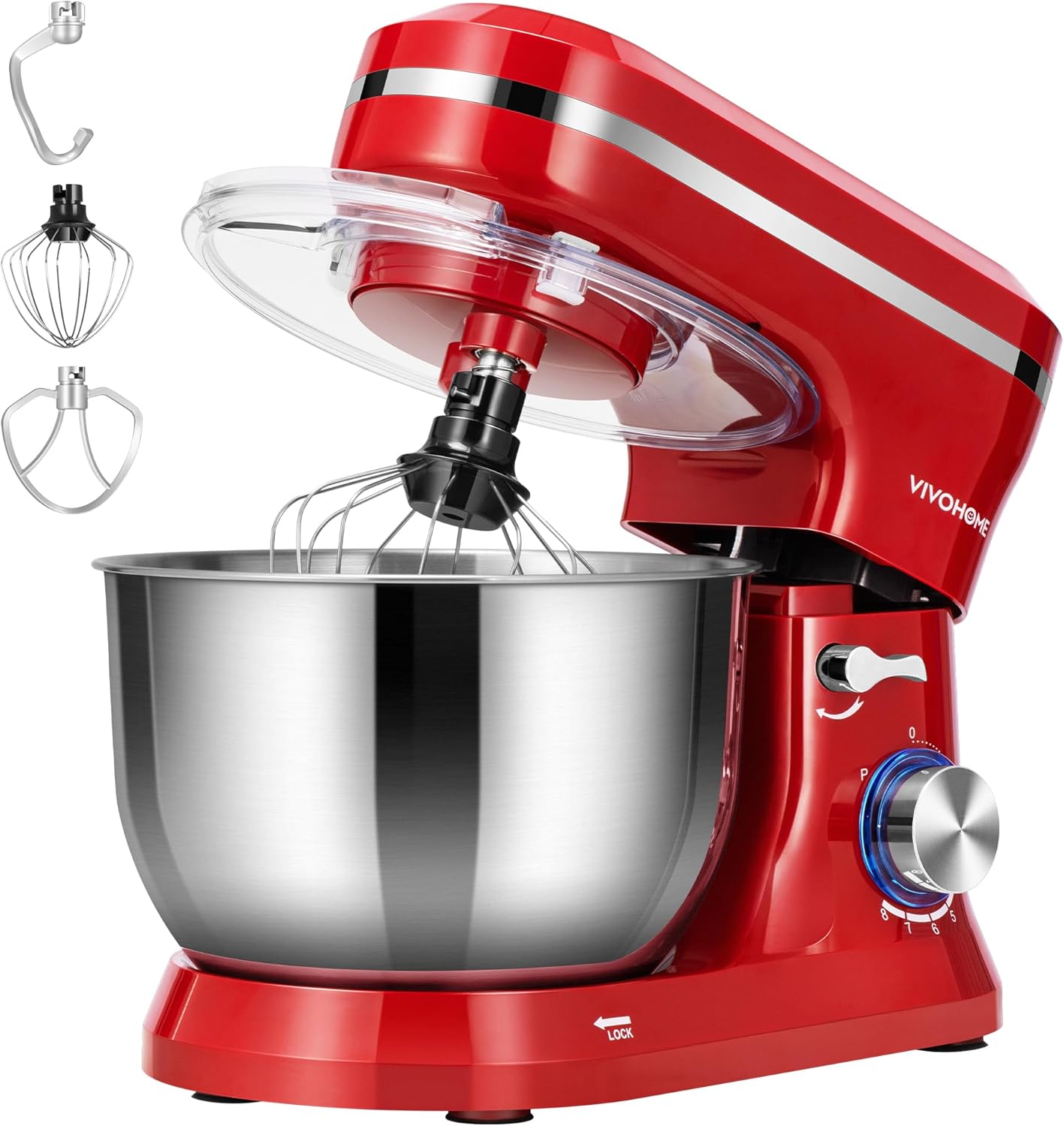 VIVOHOME 4.75 Quart Stand Mixer for Baking and Cooking Needs