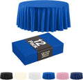 Dark Blue 120 in Round Disposable Tablecloth Pack of 12 - Party Ready