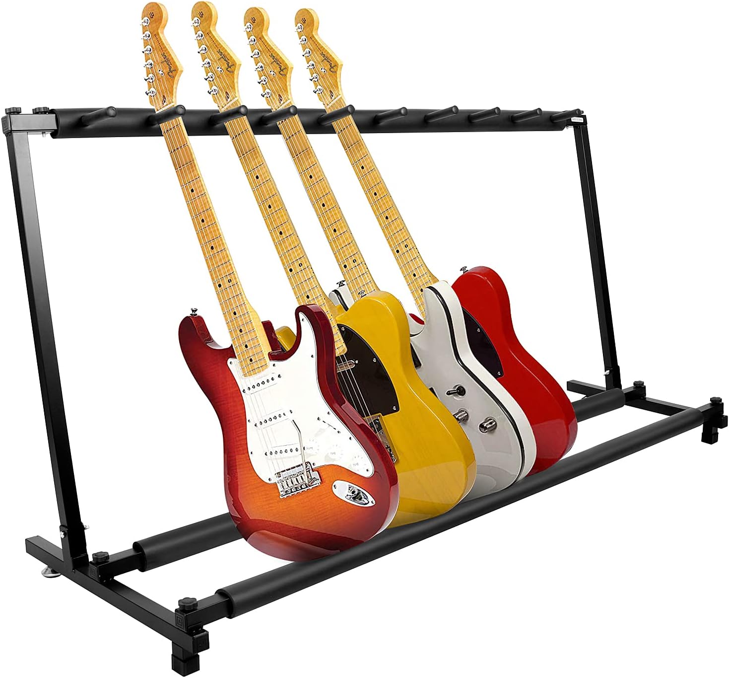 Kuyal 9-Guitar Folding Stand, Band Stage Organizer