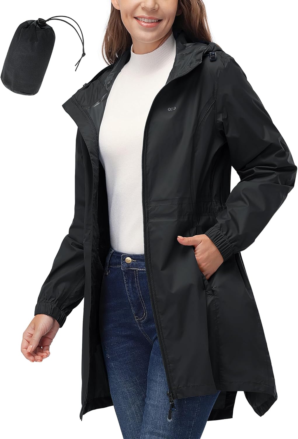 33,000ft Women's Waterproof Long Rain Coats for All Occasions