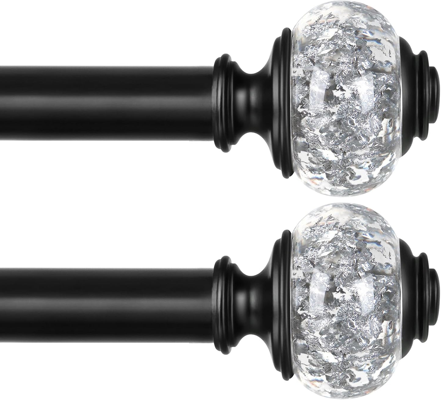 Telescoping Splicing Curtain Rods 32 to 58 Inches for Windows