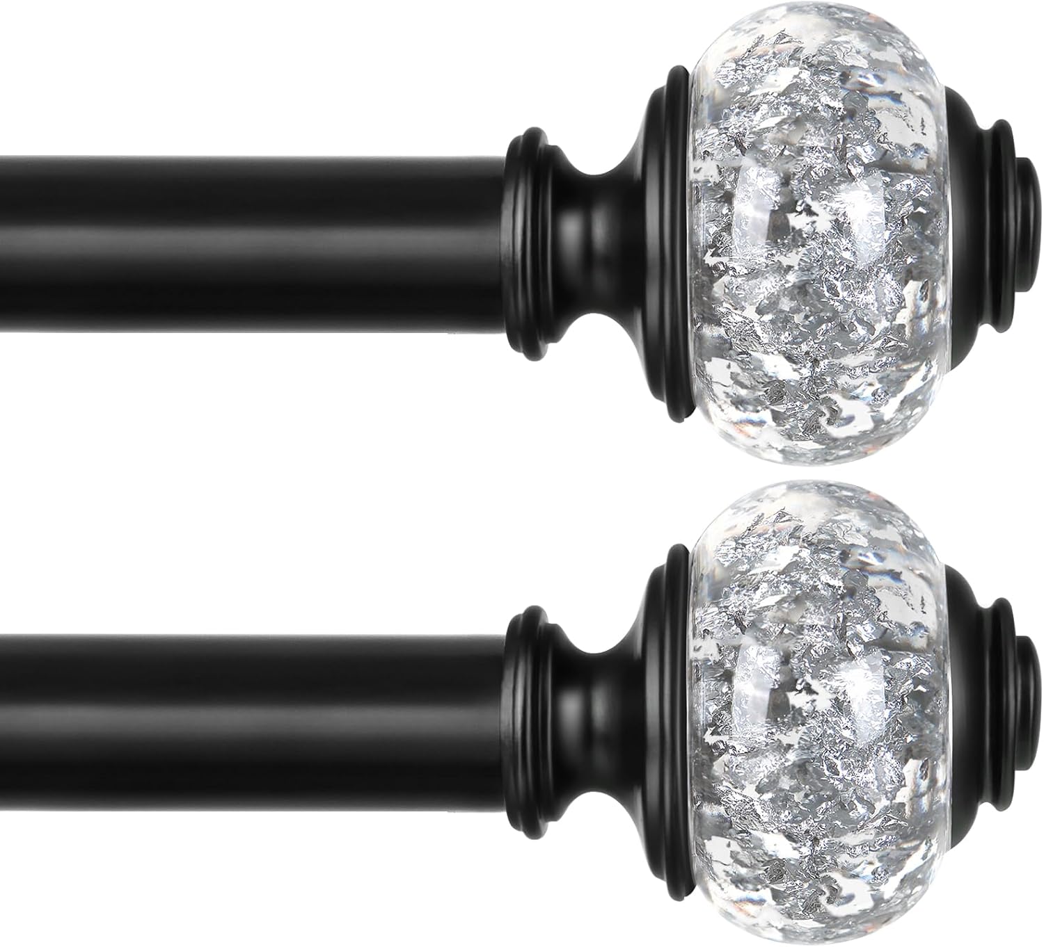 Telescoping Splicing Curtain Rods 32 to 58 Inches for Windows