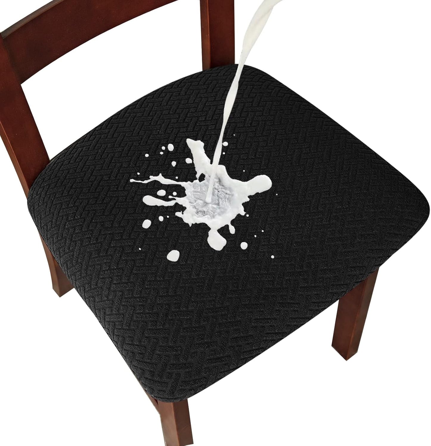 Genina Waterproof Seat Covers for Dining Room Chairs, 6 Pcs