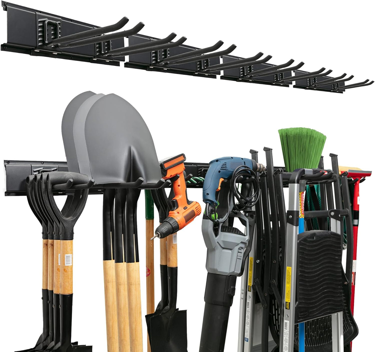 TIDYME Garage Tool Organizer Wall Mount - Heavy-Duty Storage Rack