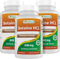 Best Naturals Betaine HCL 648 mg 250 Capsules - Digestive Support