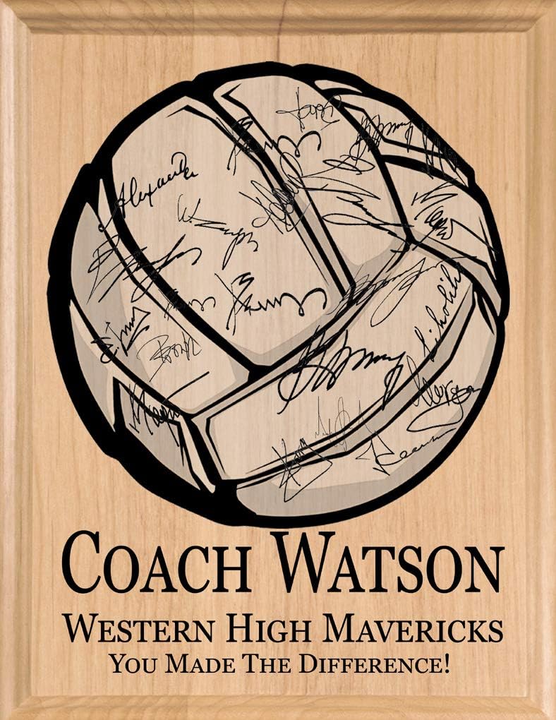Personalized Volleyball Coach Gift Plaque for Recognition