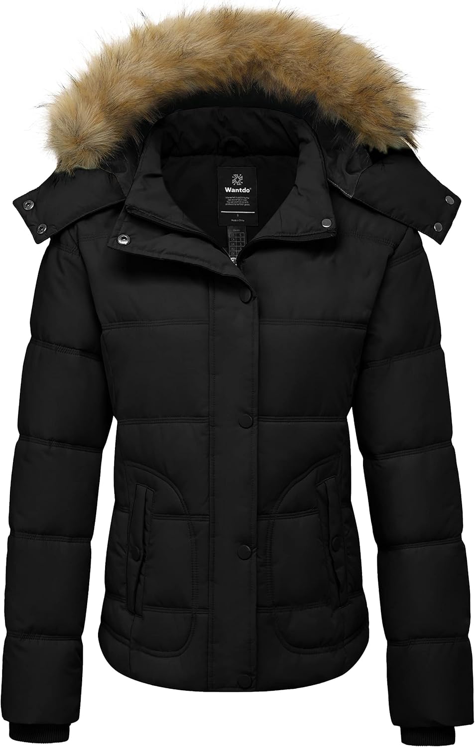 Wantdo Women's Hooded Winter Coat - Thicken Quilted Puffer Jacket
