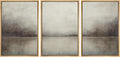 Abstract Landscape Framed Canvas Print 24x36 in - Rustic Bedroom Art