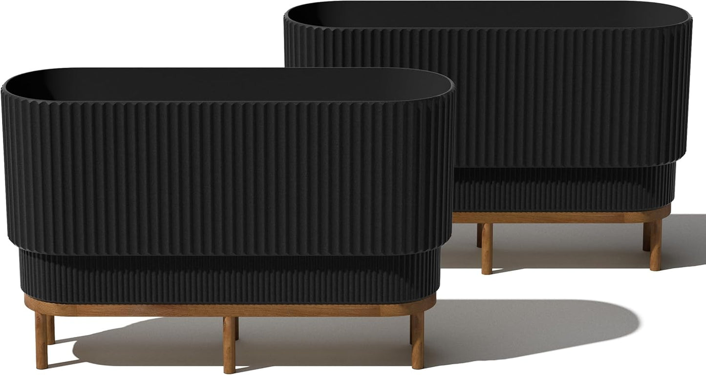 Veradek Demi Series Raised Long Planter for Modern Decor