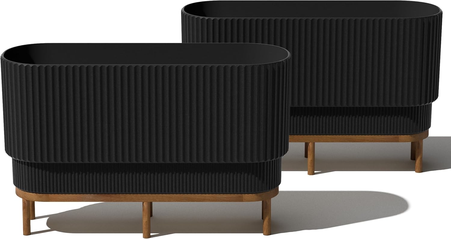 Veradek Demi Series Raised Long Planter for Modern Decor