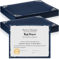 Certificate Holder Foil Border 100 Pcs 8.5 x 11 in - Navy Silver