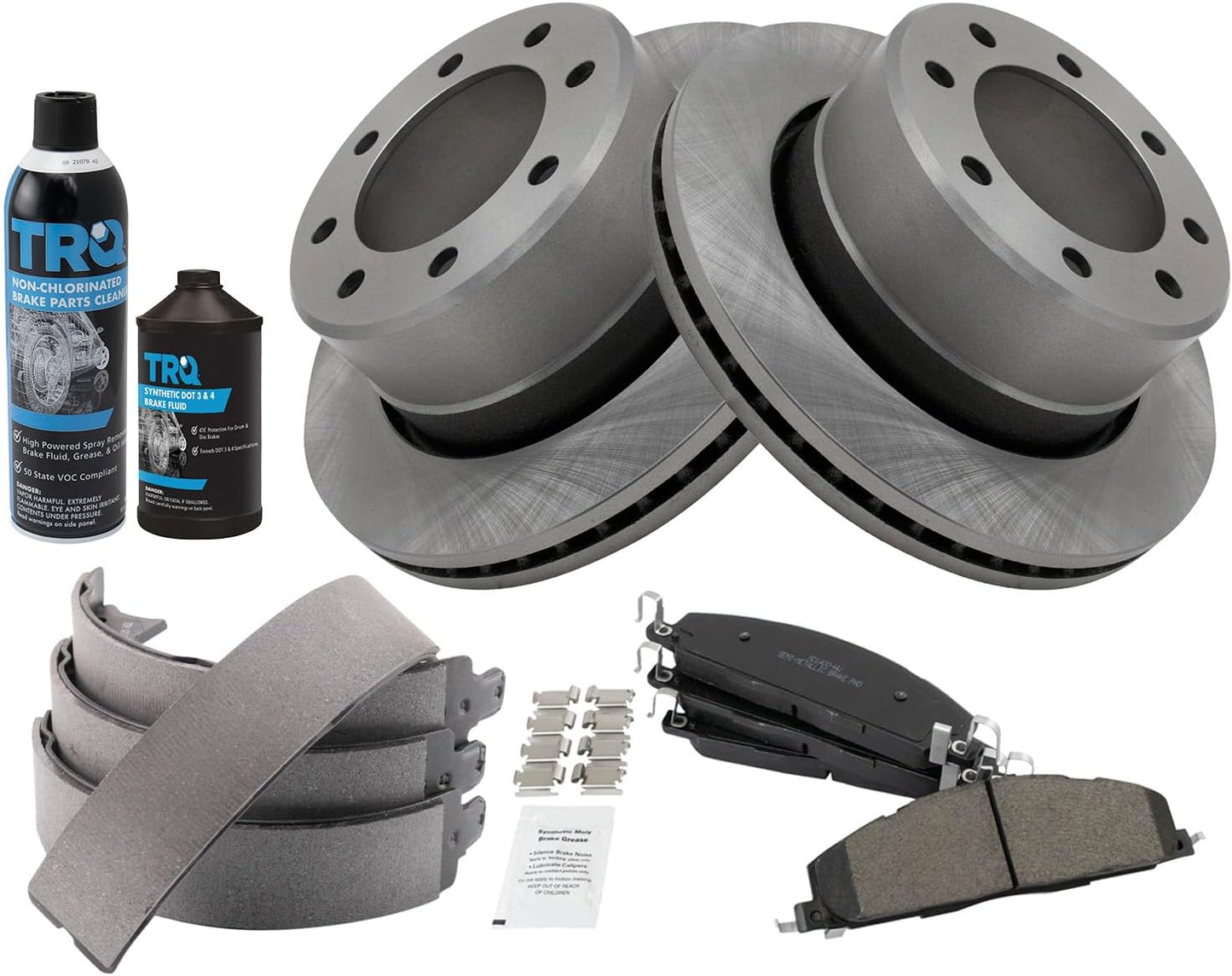 TRQ Rear Brake Pad & Rotor Kit for Dodge Ram 2500 & 3500