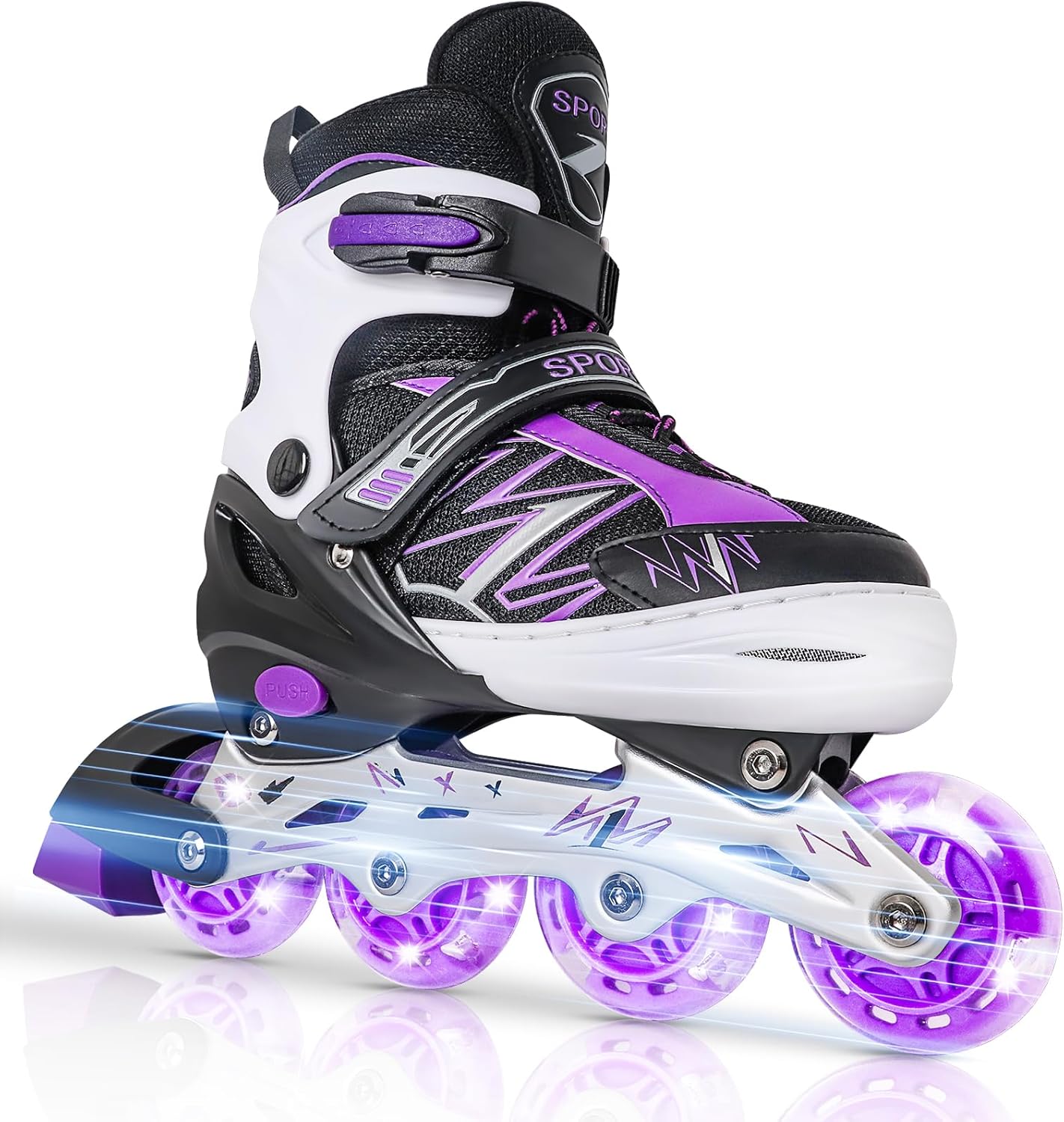 Adjustable Kids Inline Skates with Light Up Wheels for Fun